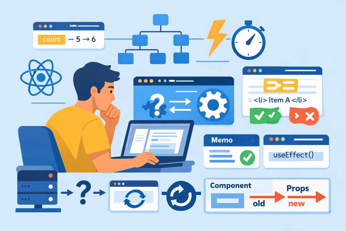 What Triggers a Re-Render in React 19: Internals & Edge Cases